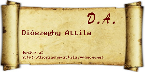 Diószeghy Attila névjegykártya