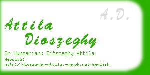 attila dioszeghy business card